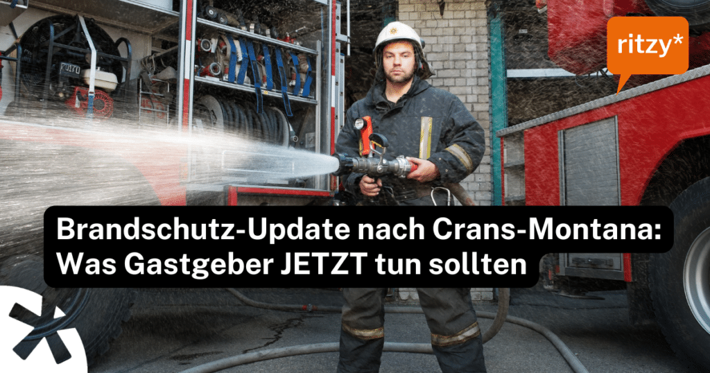 Der Sicherheitsanspruch wächst. Der Blog erklärt, wie Gastgeber mit Wissen, Dokumentation und praxisnahen Massnahmen Verantwortung übernehmen – und warum Brandschutz weit mehr ist als Technik und Kontrollen.