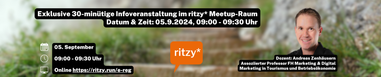 ritzy* Infoveranstaltung - Morgen: 05.09.2024, 09:00 - 09:30 Uhr 